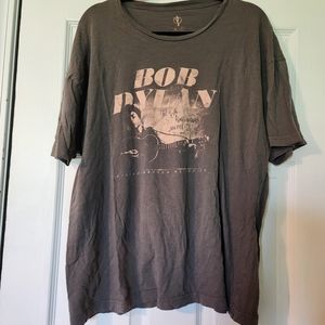 Bob Dylan Gray and Pink Oversized Graphic Tee